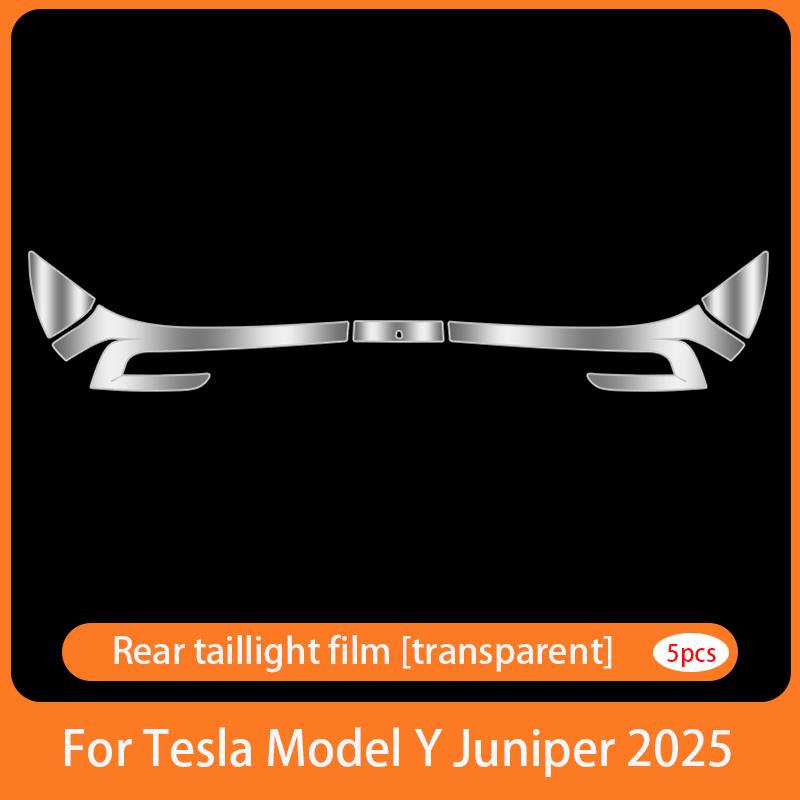 For Tesla Model Y Juniper 2025 TPU Blackened Headlight Taillight Foglight Protective Film Modification Black Color Changing Film