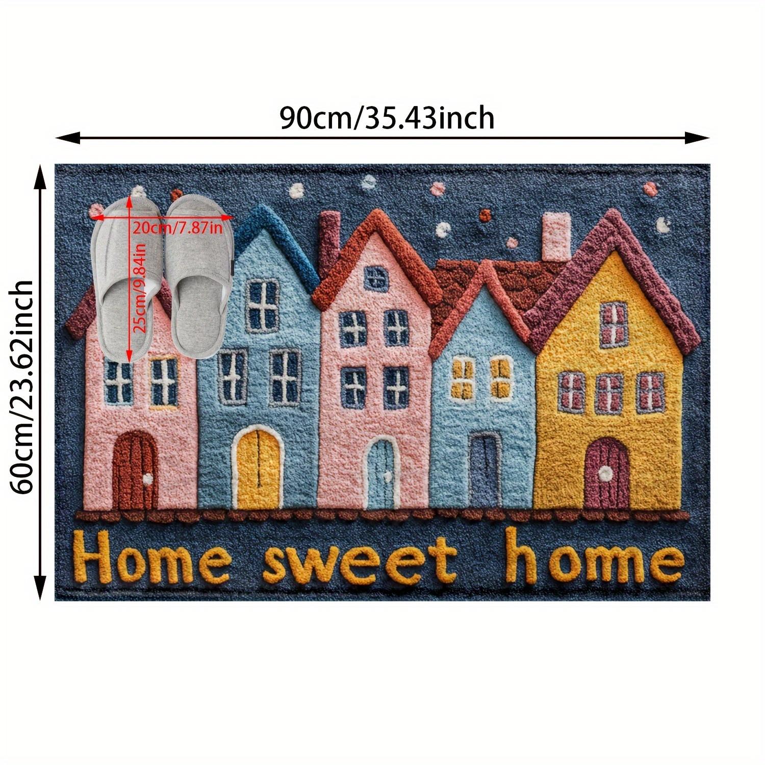

2D American House Colorful Doormat Bathroom Mat Toilet Carpet Soft Rug For Bedroom Carpet For Live Room Outdoor Carpet 40X60CM (1.3X2FT