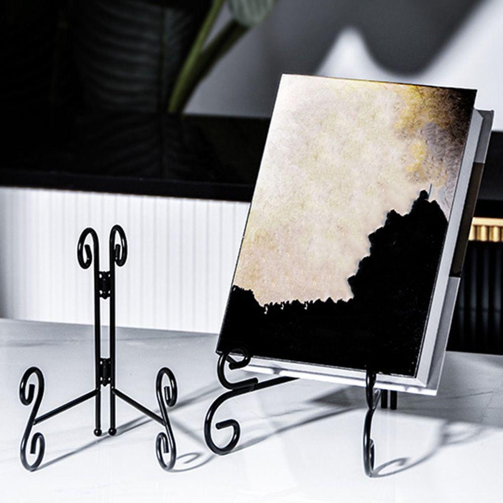 Solid Plate Stands Iron Photo Pedestal Durable Book Holder  Home Decoration