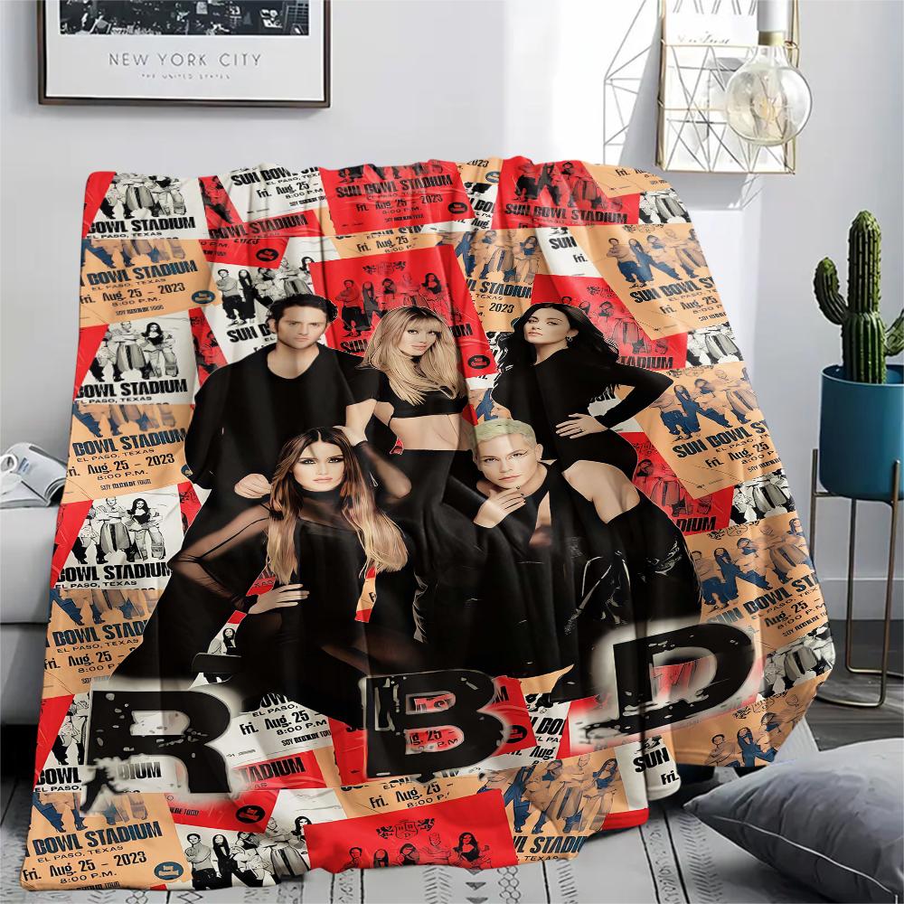 1 Stück RBD Banddruck Flanelldecke, Hohe Qualität, Bequem für alle Jahreszeiten, Heimdekoration, Wärme und Komfort, Perfekt für Geschenke