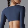 Yoga Clothing Trend Sports Gathering Long Sleeved Solid Color Slim Fit Elastic Fitness Clothing Running Training Sports Suit