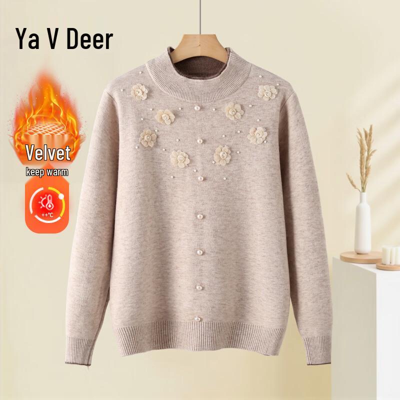 Yalu Women s Plus Velvet Warm Sweater 2XL