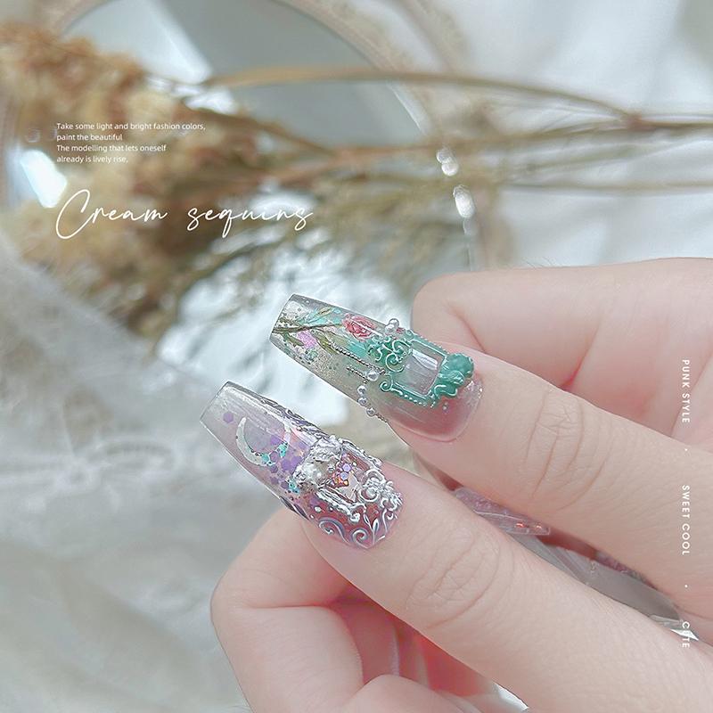 1Box Dopamine Candy Star Nail Sequins Fantasy Macaron Colour Nail Art Decorations Diy Manicure Art Accessories Gift Home Salon