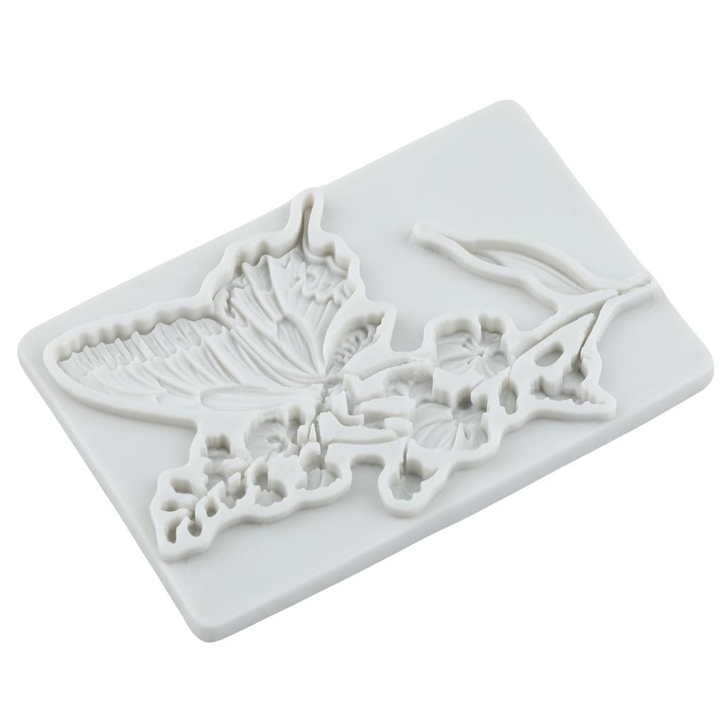Flower Silicone Molds Orchid Butterfly Fondant Mold Cake Decorating Tools Cupcake Topper Chocolate Candy Craft Gum Paste Polymer Clay