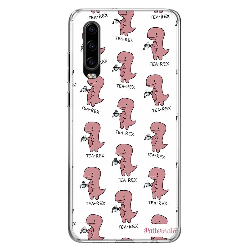 Cute Dinosaur Baby Fashion Cover Phone Case For Huawei P30 P20 P10 P40 P50 Pro Mate 20 40 30 10 Lite Popular Fundas Art Gift