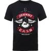 Men's Johnny Cash Winged Guitar Slim Fit T-shirt Large Black