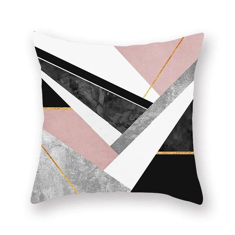 Nordic Simple Pink Geometric Printing Pattern Cushion Cover Home Living Room Sofa Decorative Pillow Pillow Cover 45*45cm