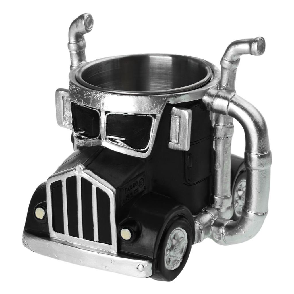 Einzigartige Sattelzug-Tasse 12,3 oz Harz-Wasserbecher für Kaffeeliebhaber und Sammler Geburtstagsgeschenk Schreibtischornament