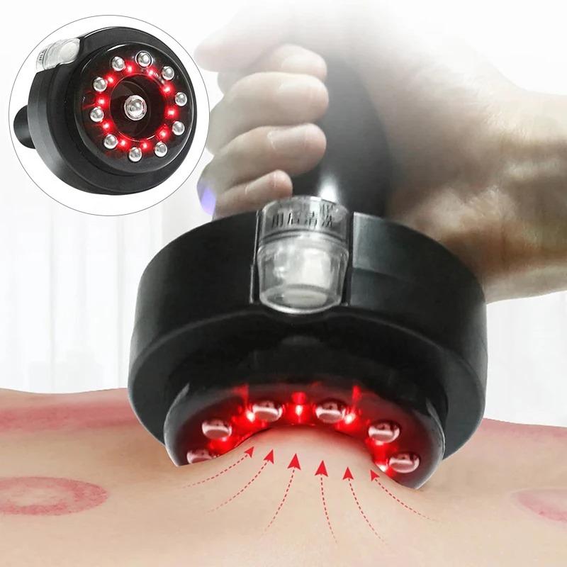 Kroppsmassager Elektrisk Koppning Vakuum Sug EMS Värme Skrapning Bantningsbehandlingsenhet Lymfdränage Detoxifikation