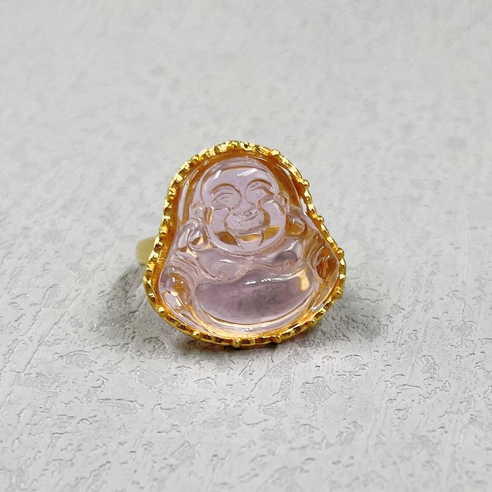 

Stainless Steel Maitreya Buddhism Ring Supplies Fashion Big Stone Rings for Women men Costume Accessories 11