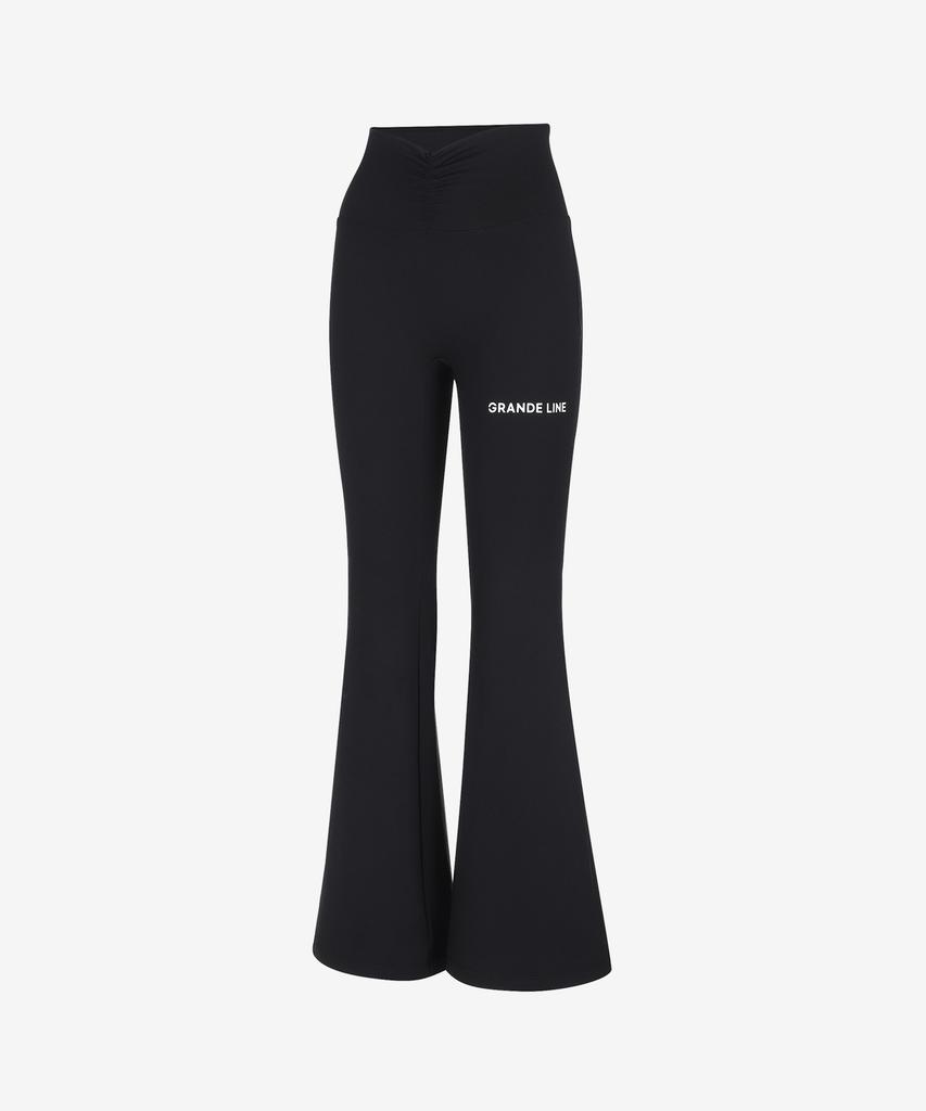GRANDE LINE El-Touch Shirred Bootcut Pants