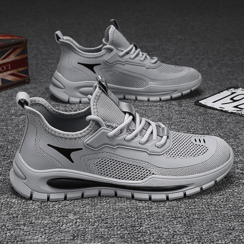 Kokos herresko sommer pustende nettsko herresportssko koreansk versjon allsidige sklisikre tykksålede løpe-pappa trendy sko