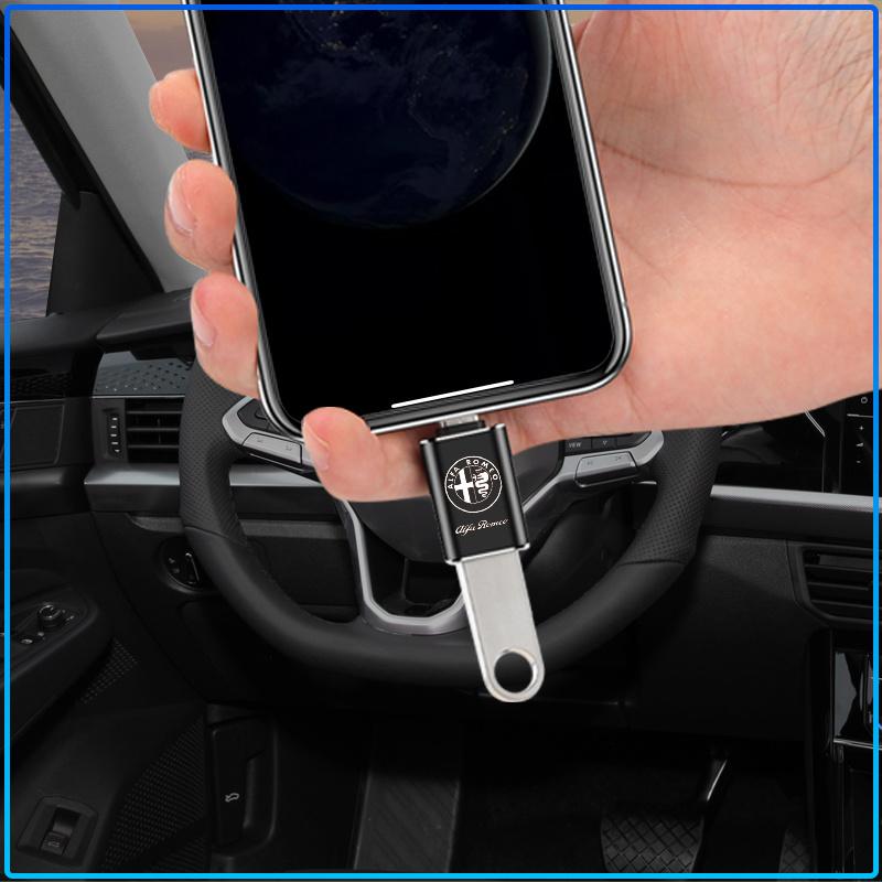 Car Usb Type C Cable Converter Charging Adapter Car Accessories For Alfa Romeo 147 159 156 Giulietta Giulia Mito Spider Alpha Nheadrest