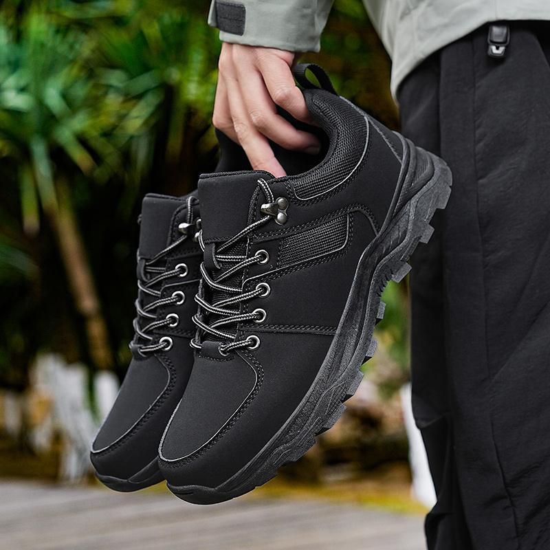 

Outdoor Leather Men Hiking Shoes High Quality Non-slip Man Climbing Trekking Sneakers Comfortable Breathable Walking Sport Shoes 39