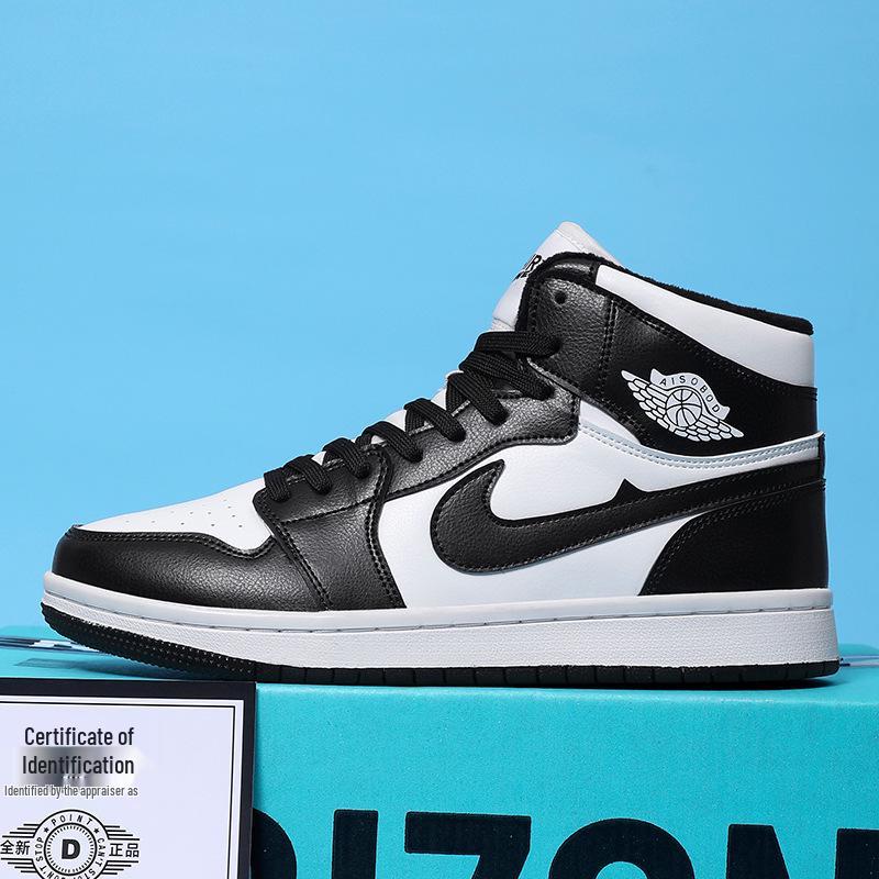 Fleece-Lined AJ Men's and Women's High-Top Sneakers, Dunk & Air Force One Sports Basketball Shoes