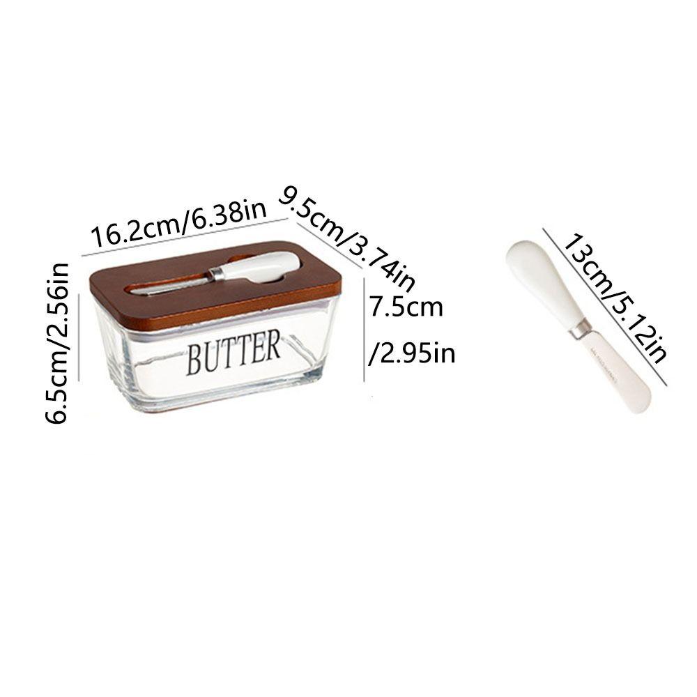 Keep Fresh Glass Butter Box with Butter Cutter Fresh Cheese Tray  Restaurant