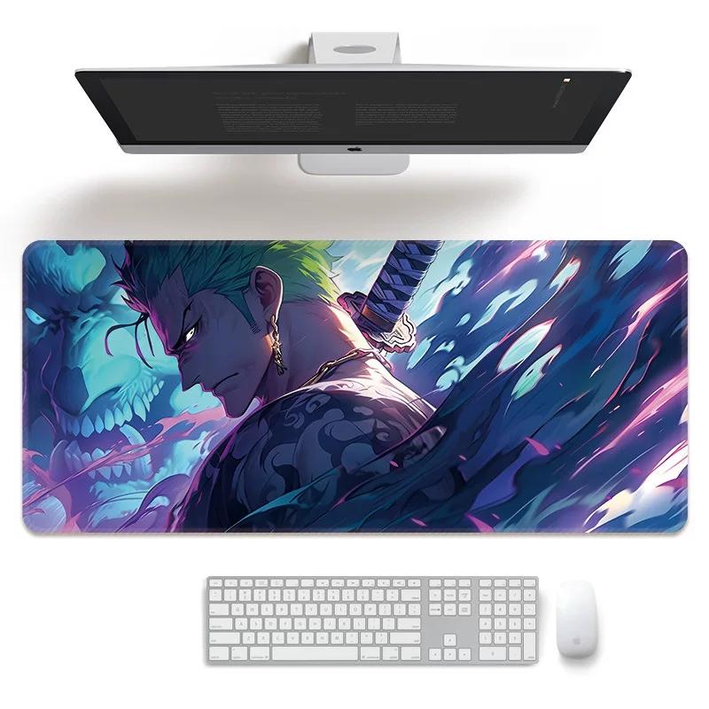 Cartoon Anime Mouse Pad Oversized ONE PIECE Boys E-sports Game Two-dimensional Computer Keyboard Desk Pad Office Cute Large Size  Non-slip Mouse Pad