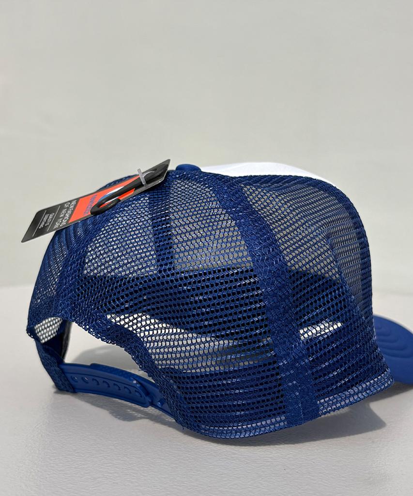 Nyuhaeteun Poly Mesh Cap (White/Royal Blue)