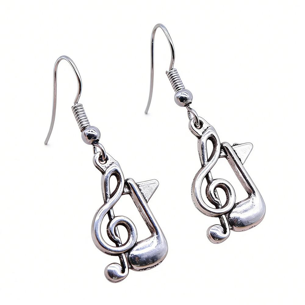 Electric Guitar Dangle Earrings Rock Music Themed Jewelry For Women