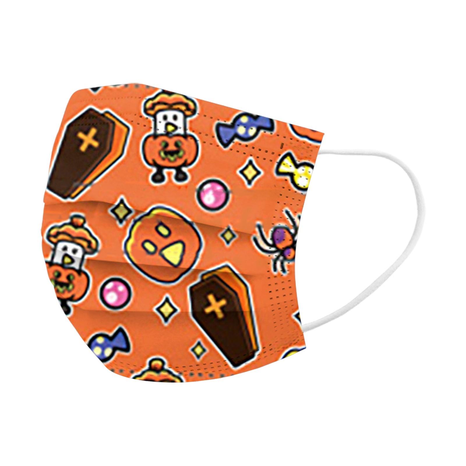 

Halloween 50PC Disposable Meltblown Layer Protective Mask Adult Child Printed