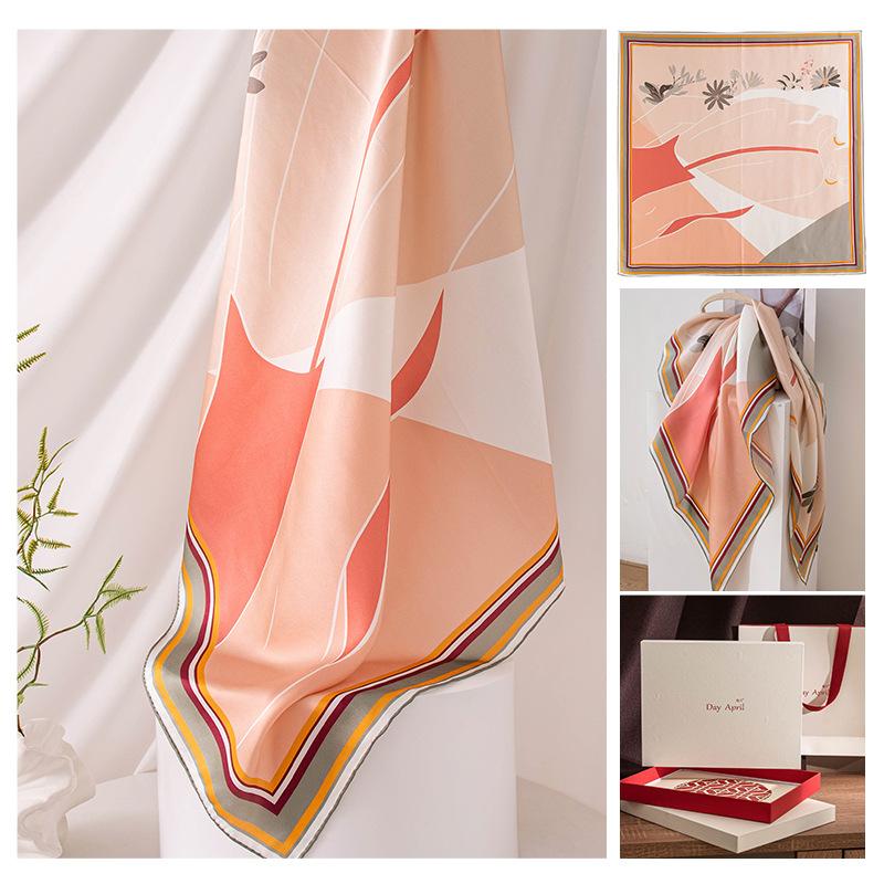 Summer new mulberry silk silk scarf women's outer scarf shawl square scarf versatile cross-border