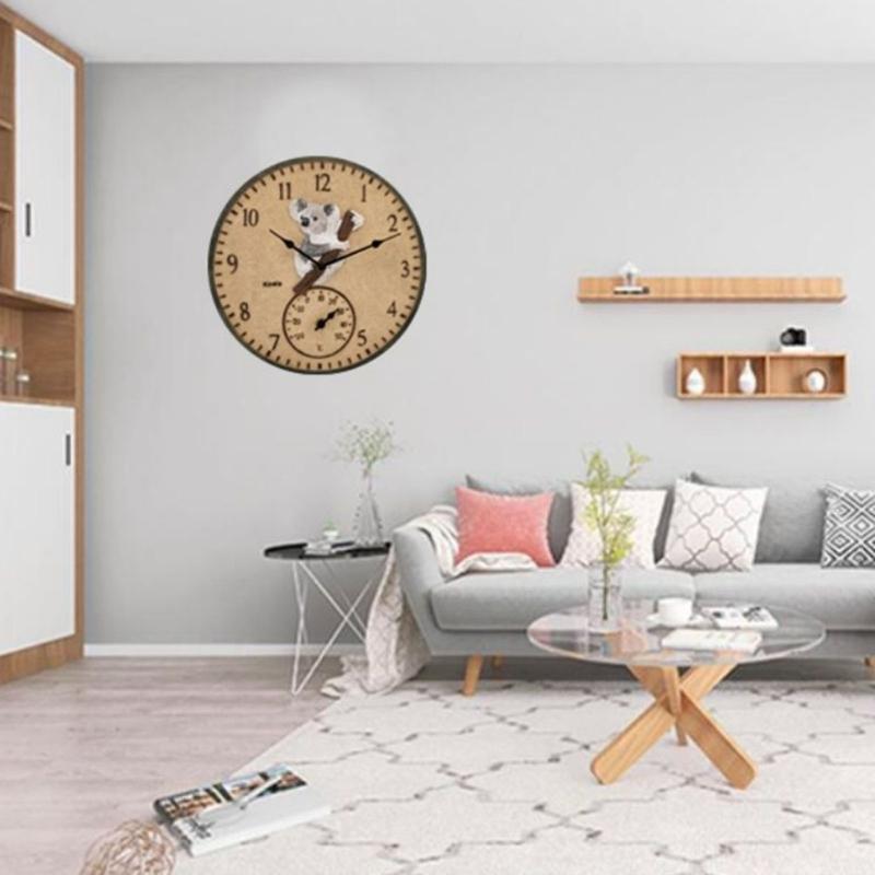 Home Hanging Wall Clock with Thermometer for Indoor & Outdoor Use Wonderful Housewarming Gift for Friends Animlas Lover