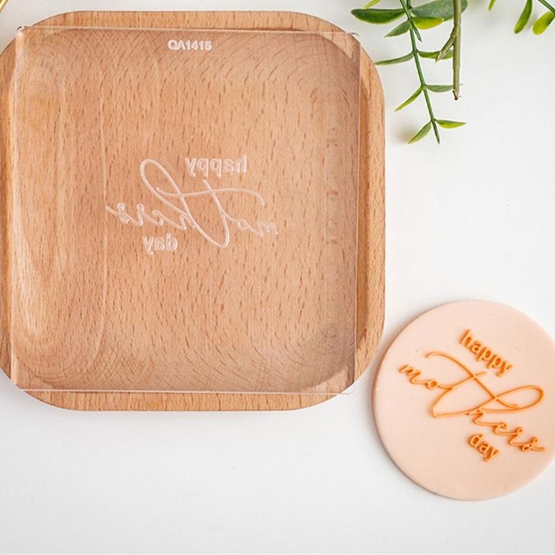 Mother's Day Fondant Mold Cookie Embossing Mould Easy Releases Plastic Cake Decorating Tool for Baking Enthusiasts