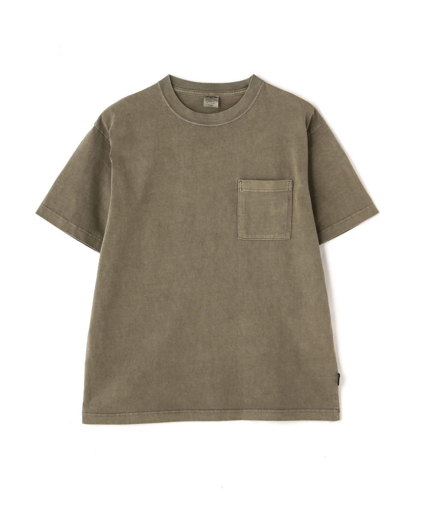 AVIREX DAILY SHORTSLEEVE FADE WASH POCKET T-SHIRT 783-3934010 olive