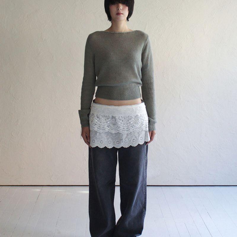 Rubati White Heidi Lace Mini Apron