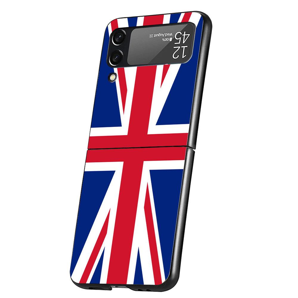 

Union Jack England UK Flag Cover Phone Case For Samsung Galaxy Z Flip 7 6 5 4 3 5G Flip7 Flip6 Flip5 Flip4 Flip3 Black Fundas Sh Samsung Z Flip 6