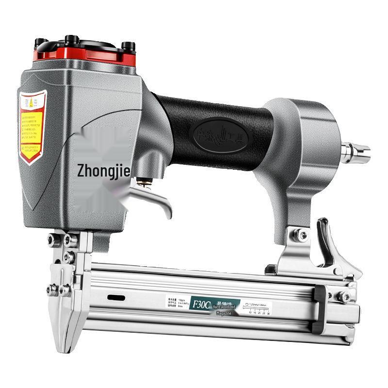 Zhongjie Pneumatic Brad Nailer - No Jam Woodworking Nail & Staple Gun