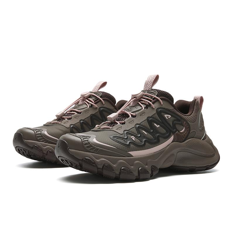 Fila Truffle Mushroom Shoes Casual Retro Breathable Low-Top Dad Shoes Women sneaker Red Brown Gray F12W621111FBD
