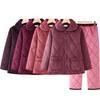 Elderly Women's Fleece-Lined Winter Pajama Set