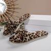 Women's Shoes  Open Toe Women's Slippers Outdoor Daily Slippers Women Leopard Print Bow Tie Flat with Plus Size Sandals