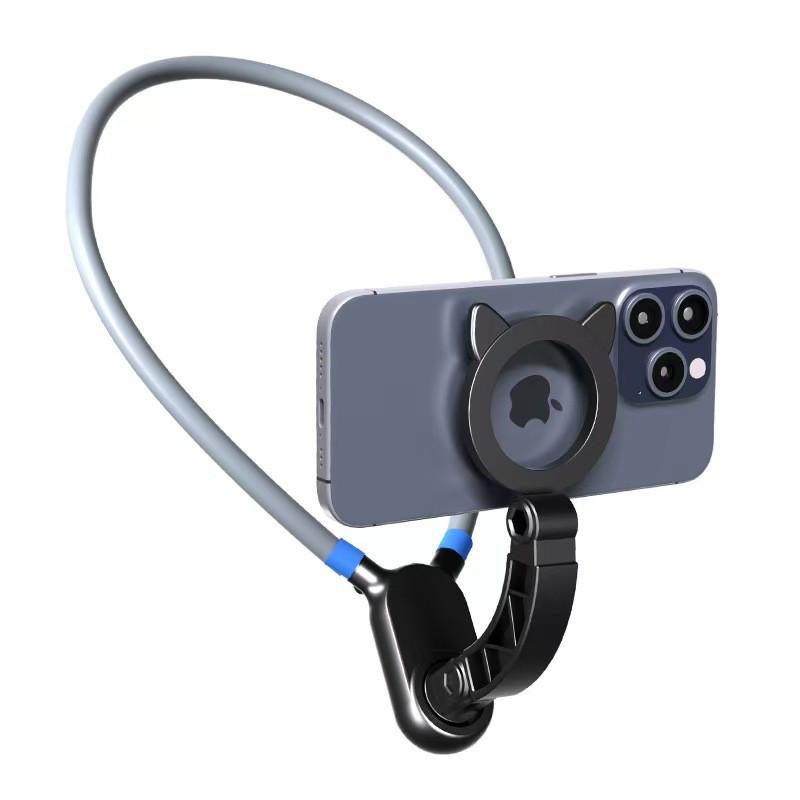 Rotatable Magnetic Neck-Mount for Live Streaming and Outdoor Sports
