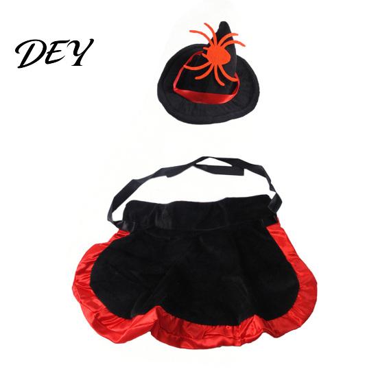 Small Medium Dog Cat Costume 1 Set Halloween Witch Costume, Black Cape And Wizard Hat, Moon Hat Cloak Star Pointed for Cats Dogs Festive Party Cosplay