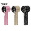 Rhinestone Handheld Fan with Digital Display, Turbo High Speed Portable Powerful Mini Fan, Quiet Operation Cooling for Outdoor Travel
