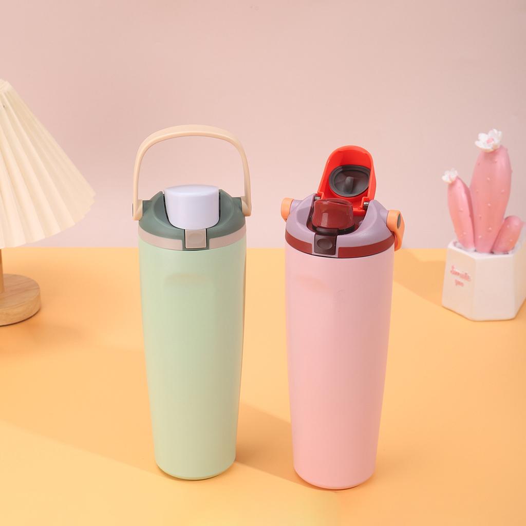 Fashion Thermos Cup Large Capacity Bouncing Fruit Cup Outdoor Portable Accompanying Portable Sports Water Cup