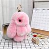Bunny Keychain Super Soft Faux Plush Lovely Rabbit Doll Plushies Backpack Decor Colored Stuffed Rabbit Pendant Children Doll Toy Birthday Gift