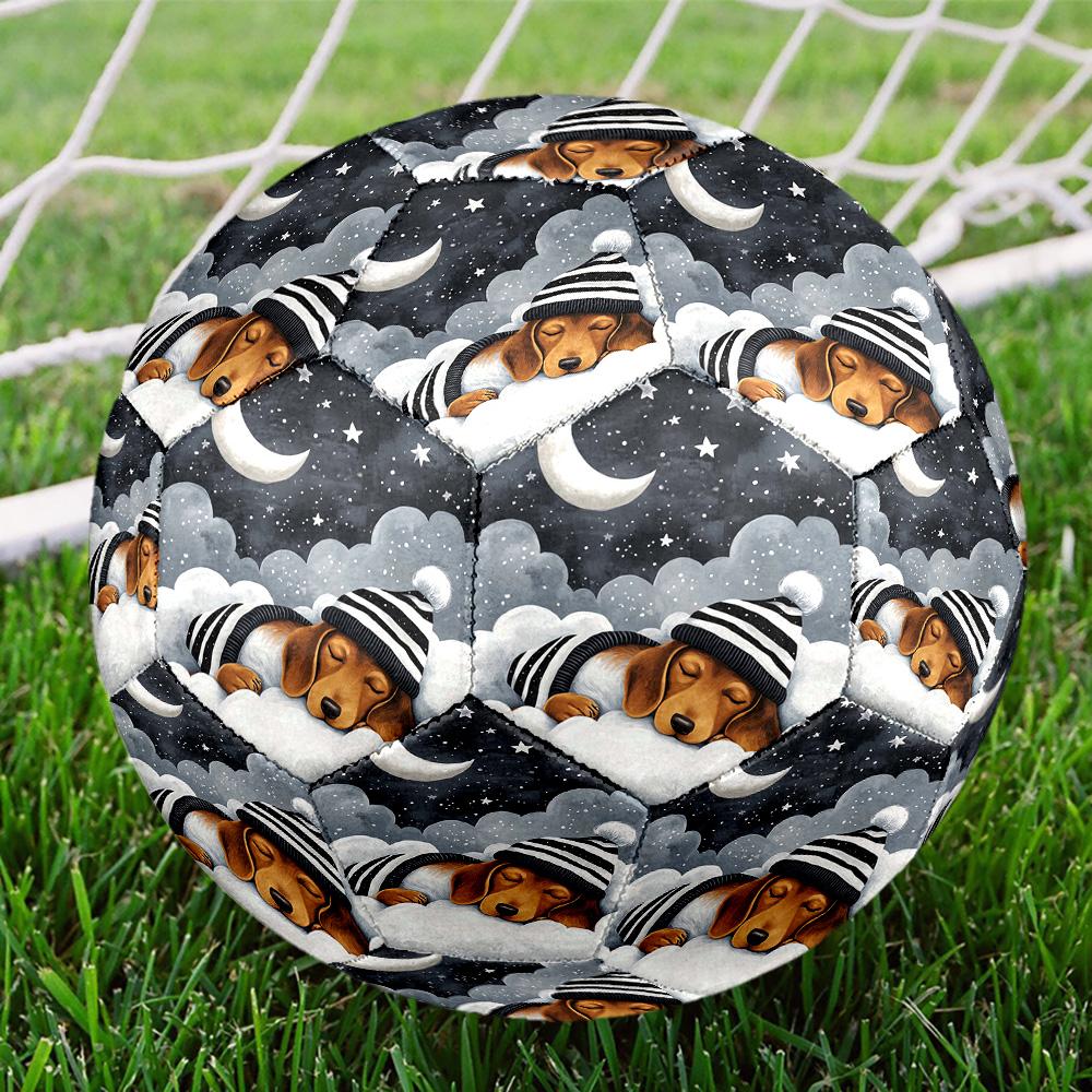 Good Night Dogs Indoor Soccer Ball Size 5 Colorful All Ages Machine Stitched PVC Competition Ready Durable High-Bounce