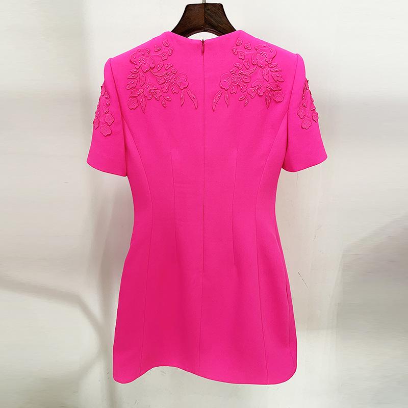 2025 Elegant European & American Beaded Dress with 3D Embroidery