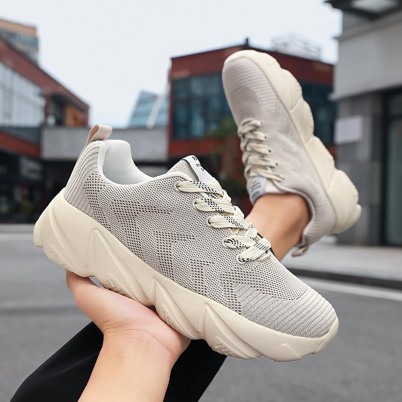 22 spring and autumn new lightweight foot sports shoes front lace-up breathable casual shoes comfortable thick sole