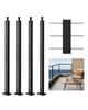 4-Pack Cable Railing Post, 42x1x2 In Horizontal-Hole Deck Railing Post with Pre-Drilled Holes