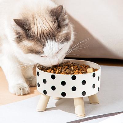 Pet Cat and Dog Plastic Bowl with Polka Dot Checkerboard Pattern, Non-slip and Easy To Clean 2026