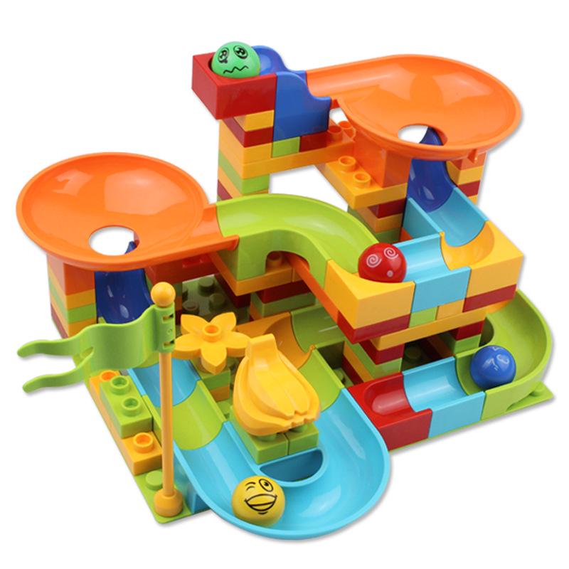 LEGO Duplo-Compatible 101PCS Educational Marble Run Building Block Toy