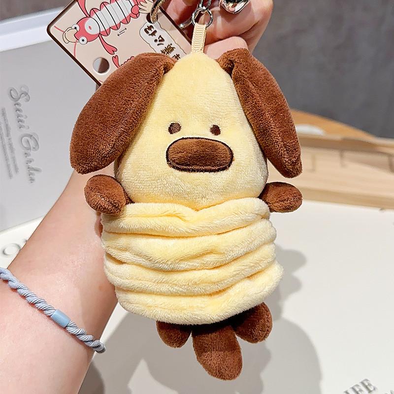 

And Playful Fun Plush Keychain Featuring Unique Cartoon Spring Dolls Puppy