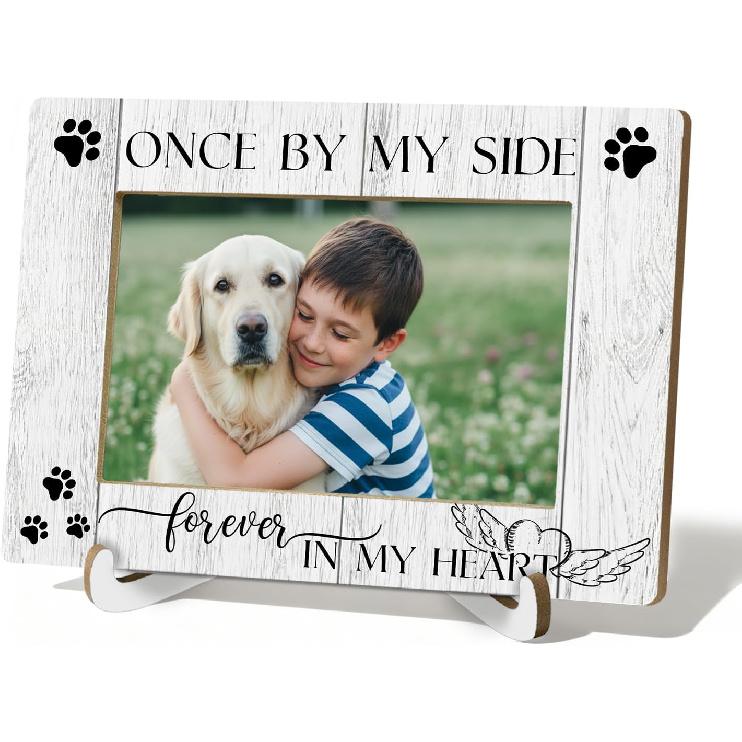 Dog Memory Memorial Gifts 4x6 Picture Frame, Dog Loss Sympathy Gifts Photo Frame, Pet Dogs in Loving Memory Picture Photo Frames 4"x6"for Desk