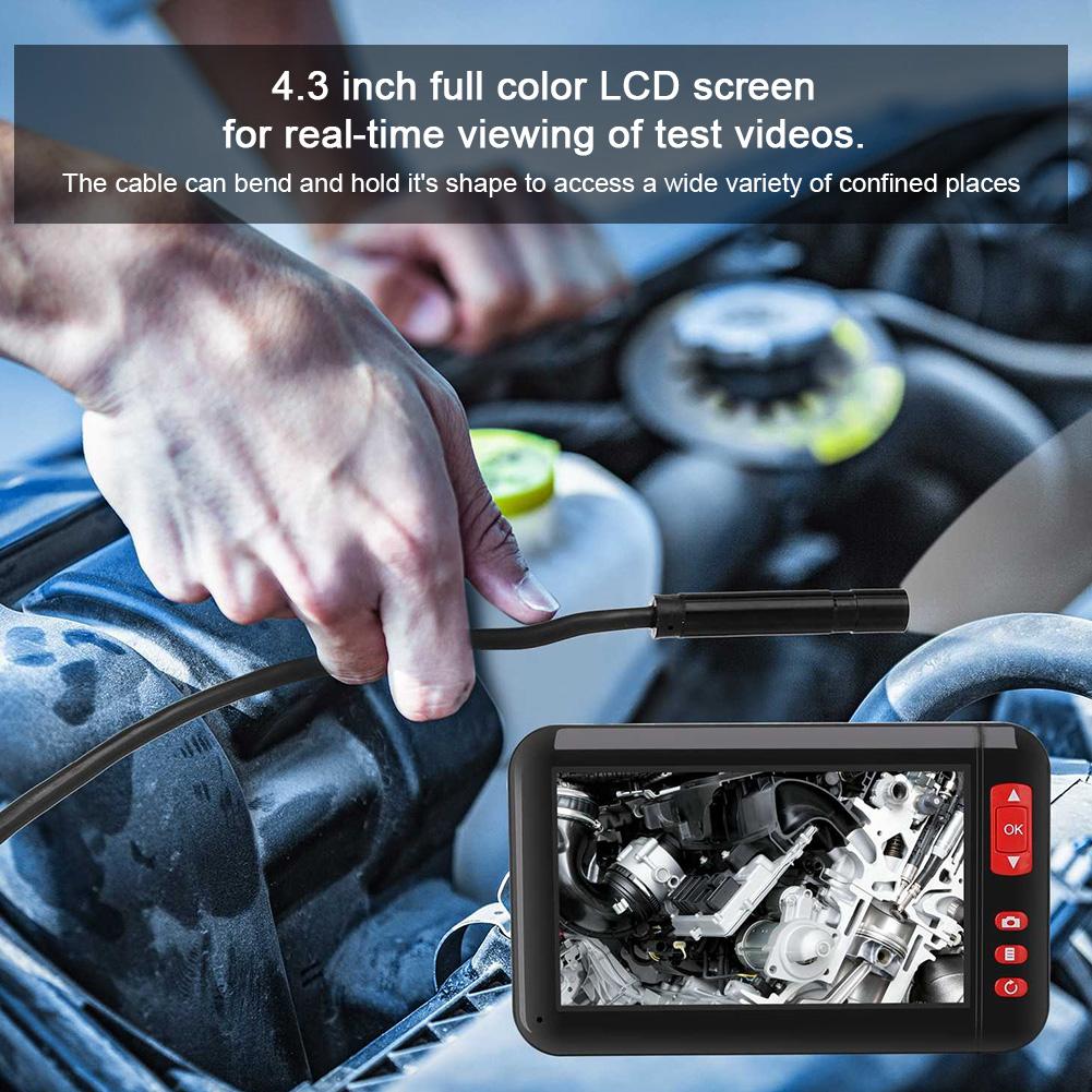 4.3 in 1080P HD Multi Language Waterproof Inspection Borescope Monitor Endoscope Camera F200(2 m