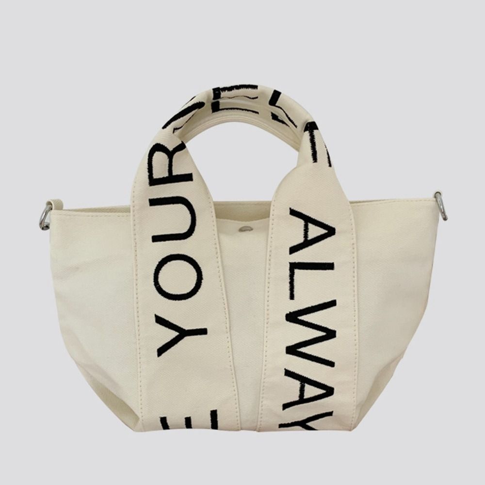 

Print Tote Bag Shoulder Bag Letter Canvas Bag Portable Women