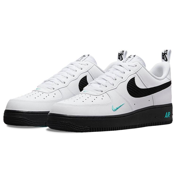 New Nike Air Force 1 Low White Black Teal DR0155-100